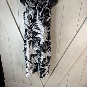 Talbots Monochrome Botanical Print Dress